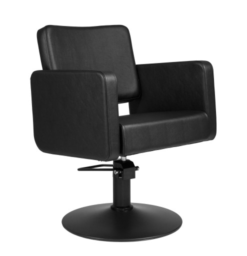 CLASS R - Friseurstuhl Bedienstuhl Friseursessel Coiffeurstuhl schwarz rundbasis