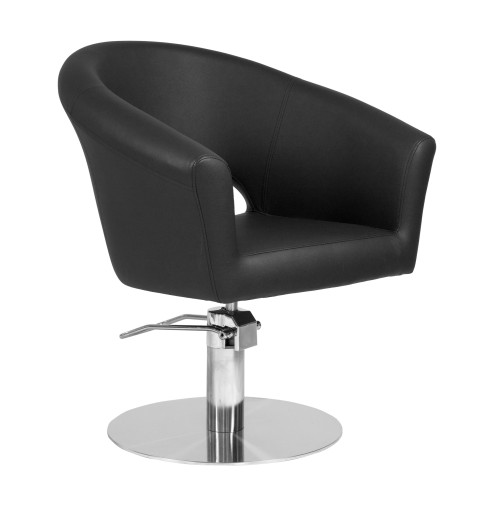 COSMO - Friseurstuhl Bedienstuhl Friseursessel Coiffeurstuhl schwarz rundbasis