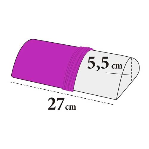 Bezug für Nackenrolle Tropfenform – Frottee, 100% Baumwolle, waschbar, 5,5×27 cm