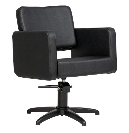 CLASS E - Friseurstuhl Bedienstuhl Friseursessel Coiffeurstuhl schwarz sternbasis