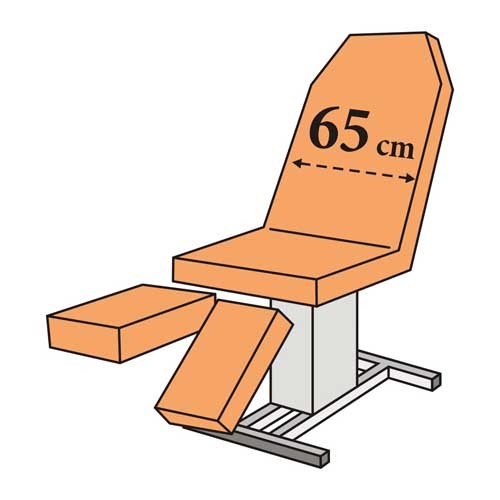 Set-Pediküreliegenbezug ohne Loch – Frottee 115–135 cm, waschbar 90 °C