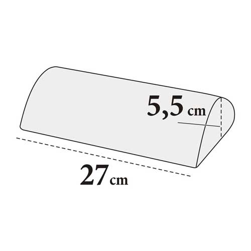 Nackenrolle Tropfenform – 5,5×27 cm, K-Leder, abwaschbar, ergonomisch