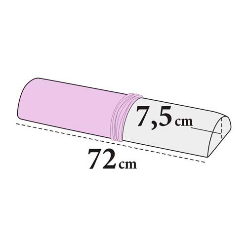 Bezug für Kniestütze halbrund Maxi – Frottee, 100% Baumwolle, waschbar, 7,5×72 cm