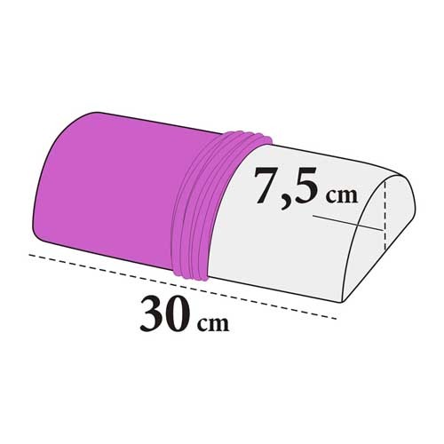 Bezug für Maniküre Handauflage Halbrolle – Frottee, 100% Baumwolle, waschbar, 7,5×30 cm