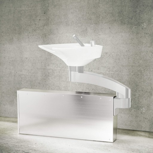 Wandkanal für Friseur Waschbecken – "Contura Mono" Edelstahl 30–110 cm