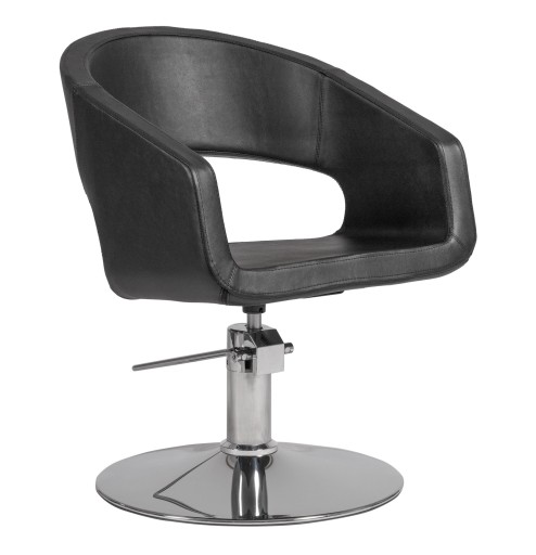 BOHO - Friseurstuhl Bedienstuhl Friseursessel Salon Coiffeurstuhl schwarz