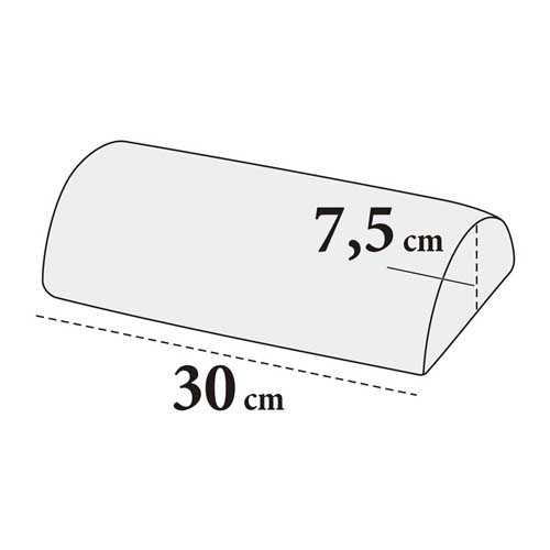 Maniküre Handauflage Halbrolle – Ø7,5×30 cm, K-Leder, abwaschbar, Bezug abnehmbar